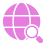 Globe search icon representing community research