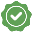 Verified purity checkmark icon